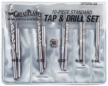 Great Planes 10pc Standard Tap & Drill Set GPMR8108