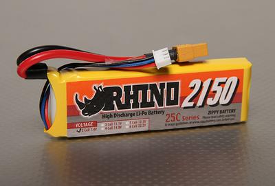 Rhino 2150mAh 2S 7.4v 25C Lipoly Pack