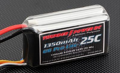 1350mAh 4S 14.8V 25C LiPo Battery