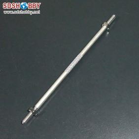 Titanium Alloy Knurled Push Rod M3X80mm with Double Sides Counterclockwise Teeth