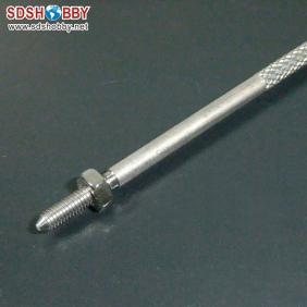 Titanium Alloy Knurled Push Rod M3X80mm with Double Sides Counterclockwise Teeth