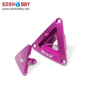 High Quality Triangle CNC Aluminum Fuel Plug/Fuel Dot with Fuel Filling Nozzle-Purple Color (with magnet inside)