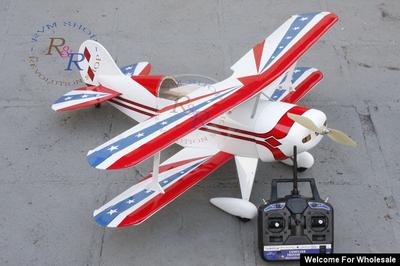 4 Channel RC EP / GP 38.97" Balsa Wood Bi-Wing Pitts Scale Plane