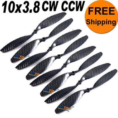 (4Pairs) 10x3.8" Carbon Fiber CW CCW Propellers