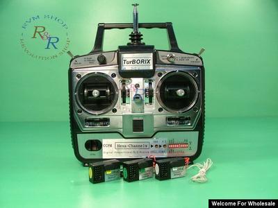 Turborix 6Ch RC Helicopter FM CCPM Radio Gear