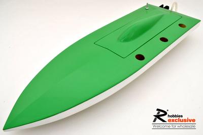 RC EP Deep-vee Arowana Fiberglass FRP Mono 1 a-RTR Racing Boat - Green / White (US Warehouse)