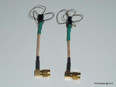 BlueBeam Whip Right Angle 5.8Ghz Antenna Pair