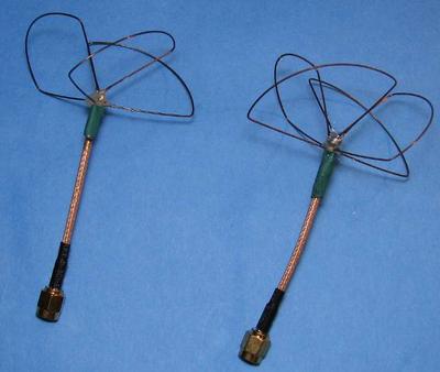 2.4 GHz Bluebeam Whip Antenna Set (RHCP) Right Angle