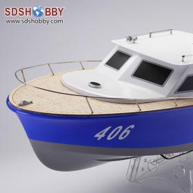 406 Police Marine/ V-shaped Fiberglass Electric Brushless RC Boat with 3650 Motor + 70A ESC