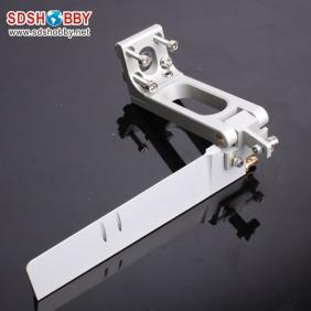 Aluminum Alloy 160 Single Rudder Length=90mm Height=160mm with Long Double Water Pickups for 26cc Boat
