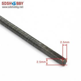 Flexible Axle (Round & Square) Positive Dia. =3.175mm Side=2.5X2.5mm Length=300mm for RC Model Boat