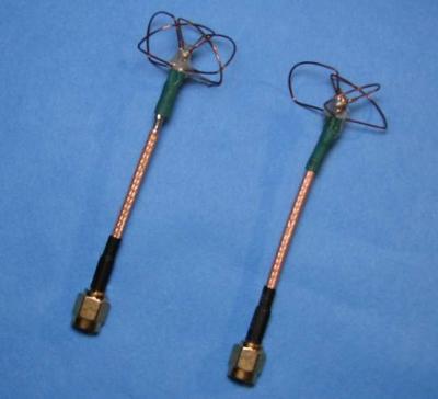 5.8 GHz Bluebeam Whip Antenna Set (RHCP) Right Angle