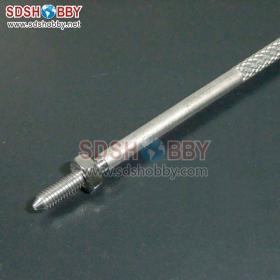 Titanium Alloy Knurled Push Rod M3X60mm with Double Sides Counterclockwise Teeth
