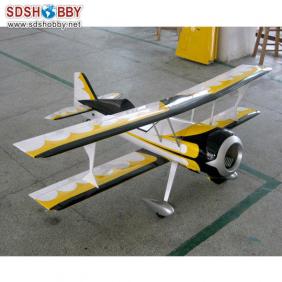 New Pitts S12 50cc RC Model Gasoline Airplane ARF /Petrol Airplane with Yellow/Black/White Color Scheme Version