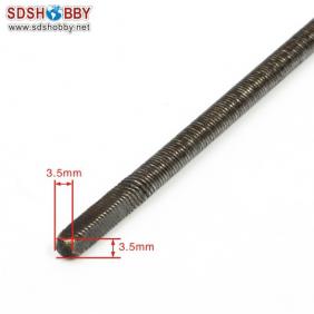 Flexible Axle (Round & Square) in Reverse Dia. =4mm Side=3.5X3.5mm Length=300mm for RC Model Boat
