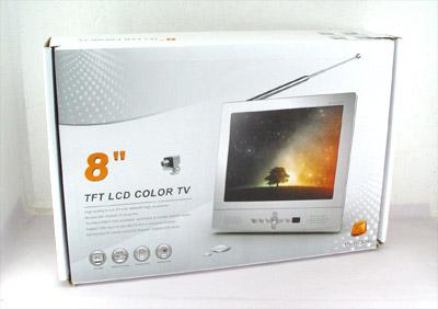 8 inch 800x600 Resolution TFT LCD TV (AV+TV+VGA 3-in-1)
