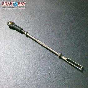 Titanium Alloy Push Rod M3×L75mm with M3 Ball Head and Clevis on Ends