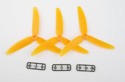 GEMFAN 5030 / 5 x 3"  3-blade Counter Rotating Propellers - Orange (3pcs)