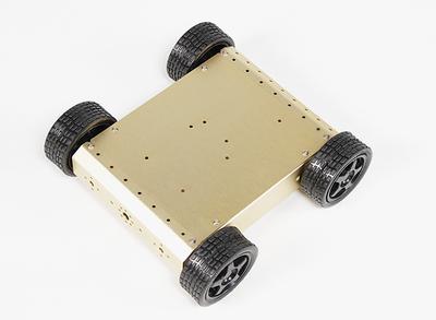 Aluminum 4WD Robot Chassis - Gold (KIT)
