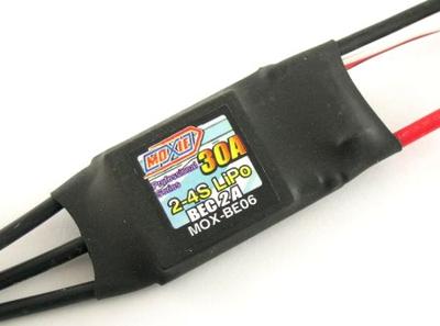 Moxie 30A Brushless Speed Controller 2-4S 2A BEC PROFESSIONAL SERIES