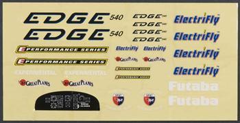 Great Planes Decal Sheet E-Performance Series 40" Edge 540 ARF GPMA3163