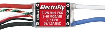 Great Planes ElectriFly C-25 Mini Brushed ESC w/BEC GPMM2025