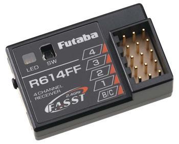 Futaba R614FF 2.4GHz FASST Rx 4PK 4PKS FUTL7633