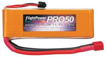 Flight Power LiPo Pro50 3S 11.1V 2200mAh 50C FPWP5000