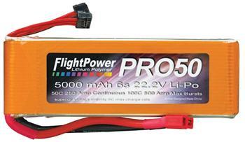 Flight Power LiPo Pro50 6S 22.2V 5000mAh 50C FPWP5103