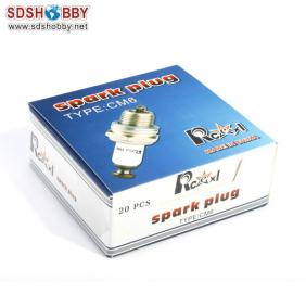 Rcexl CM6-10mm Spark Plug Used for Gas/ Petrol Engine DLE30, DLE55, DLE111, DLA56, DLA32, DLA112, EME55 etc.
