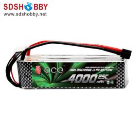 Gens ACE New Design High Quality 4000mAh 25C 6S 22.2V Lipo Battery with T Plug