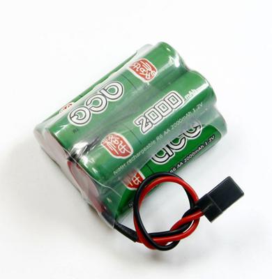 ACE Ni-Mh 2000mAh/6.0V  AA Battery Pack W/Futaba Connector (Trapezia)