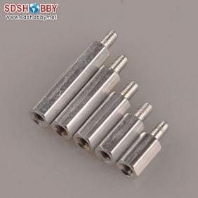 Single-end Hexagonal Column Screw 20+6 with M3 Thread 6061-T6 Aluminum Alloy for Multi-axis Flyer 10pcs/bag