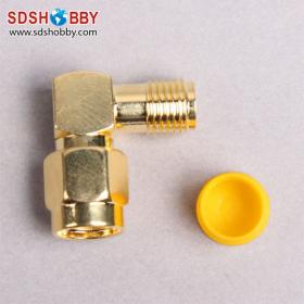 L-Shaped SMA Transfer End of Clover-Leaf Antenna for FPV 1.2G 5.8G Wireless Transmission
