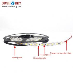 Yellow 1 Meter Super Bright Waterproof LED Night Strip Light/ LED Strap Light/ LED Light Bar 12V with 3M Adhesive Patch
