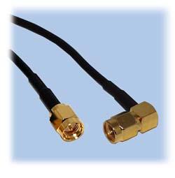 SMA Patch Cable, RG-174 Coax, Right Angle Plug