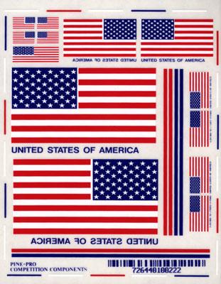 Pine-Pro U.S. Flag Decal PPR10022