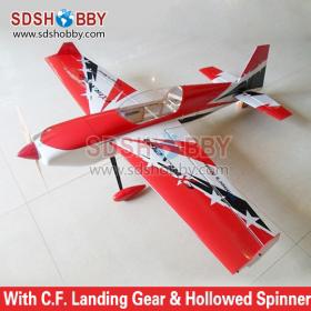WM 57in Extra260 50E V3 RC Balsa Wood Electric Airplane ARF Standard Version-Red & Black & White Color