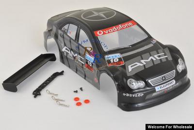 1/18 AMC Painted RC Car Body With Rear Spoiler (Black)