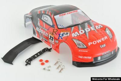 1/18 Nissan Fairlady 350Z Analog Painted RC Car Body with Rear Spoiler (Red)