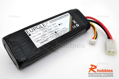 Eurgle 7.4v 2S1P 35C 4400mAh RC Car Performance Lipo Battery Pack - Black