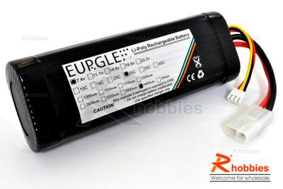 Eurgle 7.4v 2S1P 25C 4400mAh RC Car Performance Lithium Polymer Lipo Battery