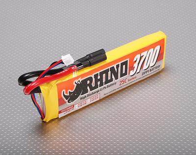 Rhino 3700mAh 2S 7.4v 25C Lipoly Pack