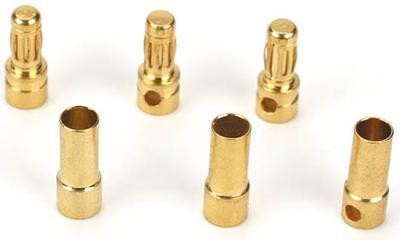 Gold Bullet Connector Set,3.5mm (3)