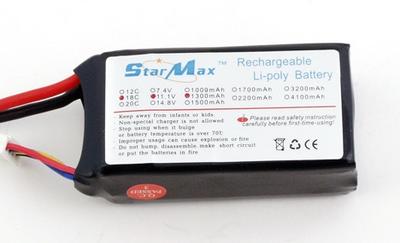 3 Cell 11.1V 1300 mAh 18C Lipo Battery