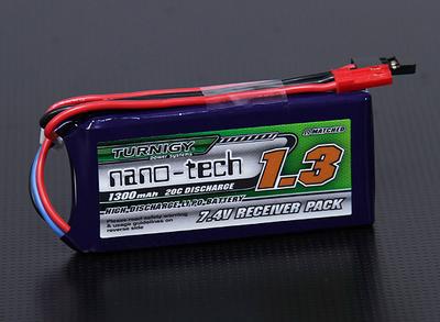 Turnigy nano-tech 1300mAh 2S1P 20~40C Lipo Receiver Pack