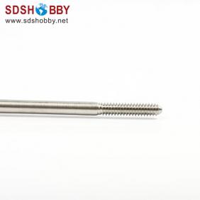 Stainless Steel Hexagon Push Rod M3*4.33 inch with U.S System Left & Right Teeth
