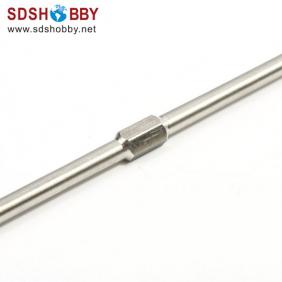 Stainless Steel Hexagon Push Rod M3*4.33 inch with U.S System Left & Right Teeth