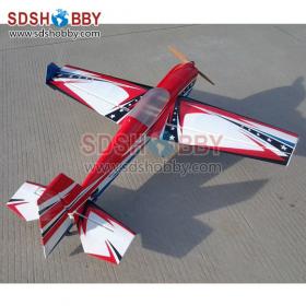 WM 57in Extra260 50E V3 RC Balsa Wood Electric Airplane ARF Standard Version-Red & Blue & Black Color