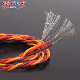 DIY Futaba /JR Color 22# 22AWG Servo Extension Cable/ Twisted Wire 100M/volume without Connector